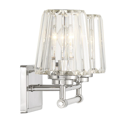 2 Light Bathroom Vanity Light, Polished Nickel