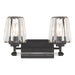 Savoy House Garnet 2-Light Bathroom Vanity Light, Matte Black - 8-6001-2-BK