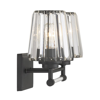2 Light Bathroom Vanity Light, Matte Black
