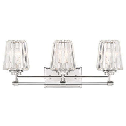 Savoy House Garnet 3-Light Bathroom Vanity Light, Polished Nickel - 8-6001-3-109