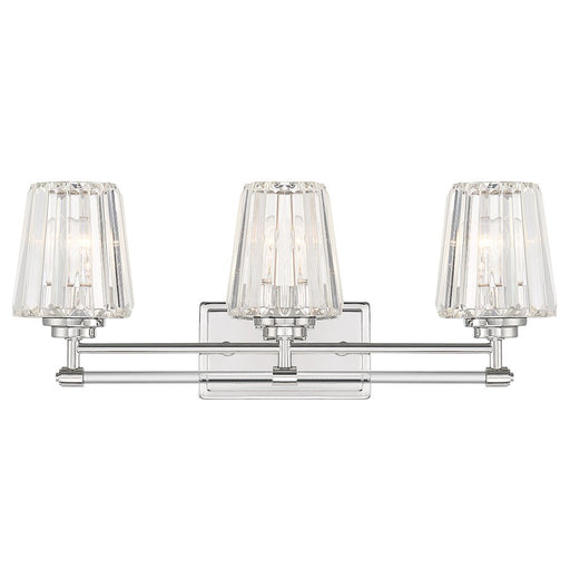 Savoy House Garnet 3-Light Bathroom Vanity Light, Polished Nickel - 8-6001-3-109