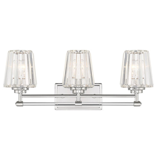 3 Light Bathroom Vanity Light, Polished Nickel