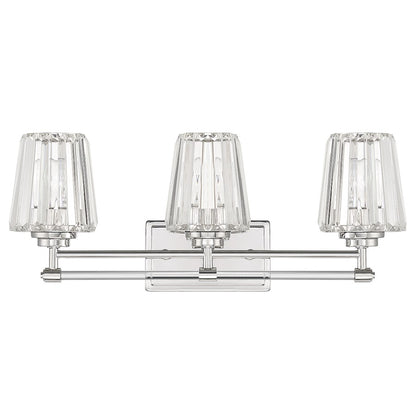 3 Light Bathroom Vanity Light, Polished Nickel