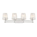 Savoy House Garnet 4-Light Bathroom Vanity Light, Polished Nickel - 8-6001-4-109