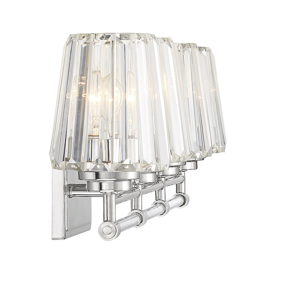 4 Light Bathroom Vanity Light, Polished Nickel