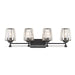 Savoy House Garnet 4-Light Bathroom Vanity Light, Matte Black - 8-6001-4-BK