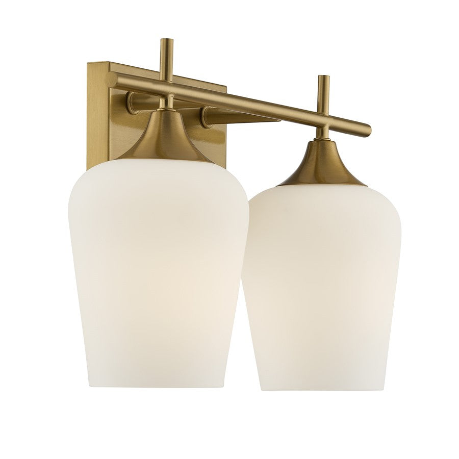 Savoy House Essentials Octave 14" Bath Sconce, Warm Brass
