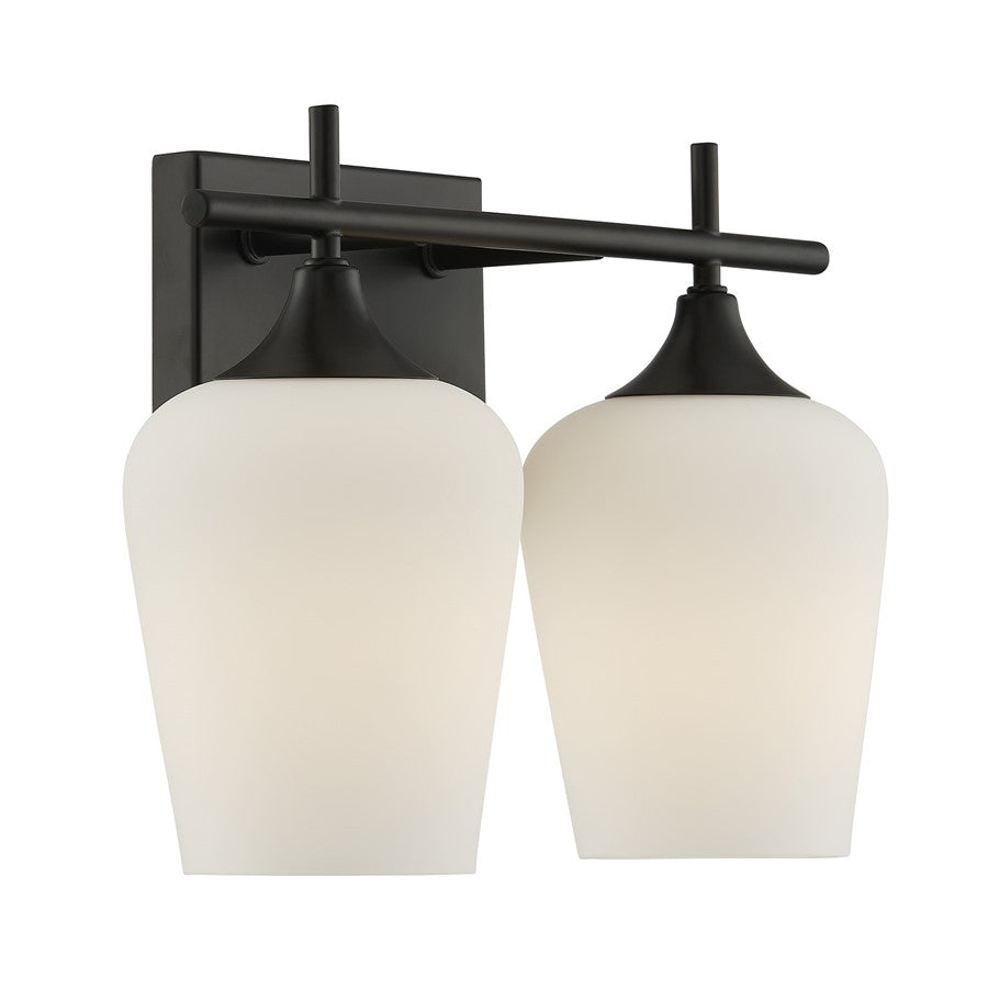 Savoy House Essentials Octave 14" Bath Sconce, Matte Black