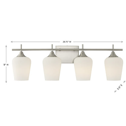 Savoy House Essentials Octave 29" Bath Sconce, Satin Nickel