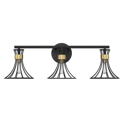 3 Light Bathroom Vanity Light, Black