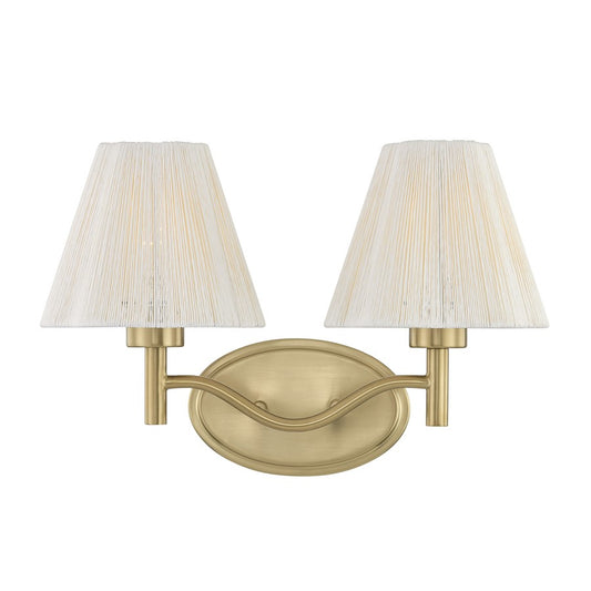 Savoy House Rosa 2 Lt Bath Sconce, Noble Brass