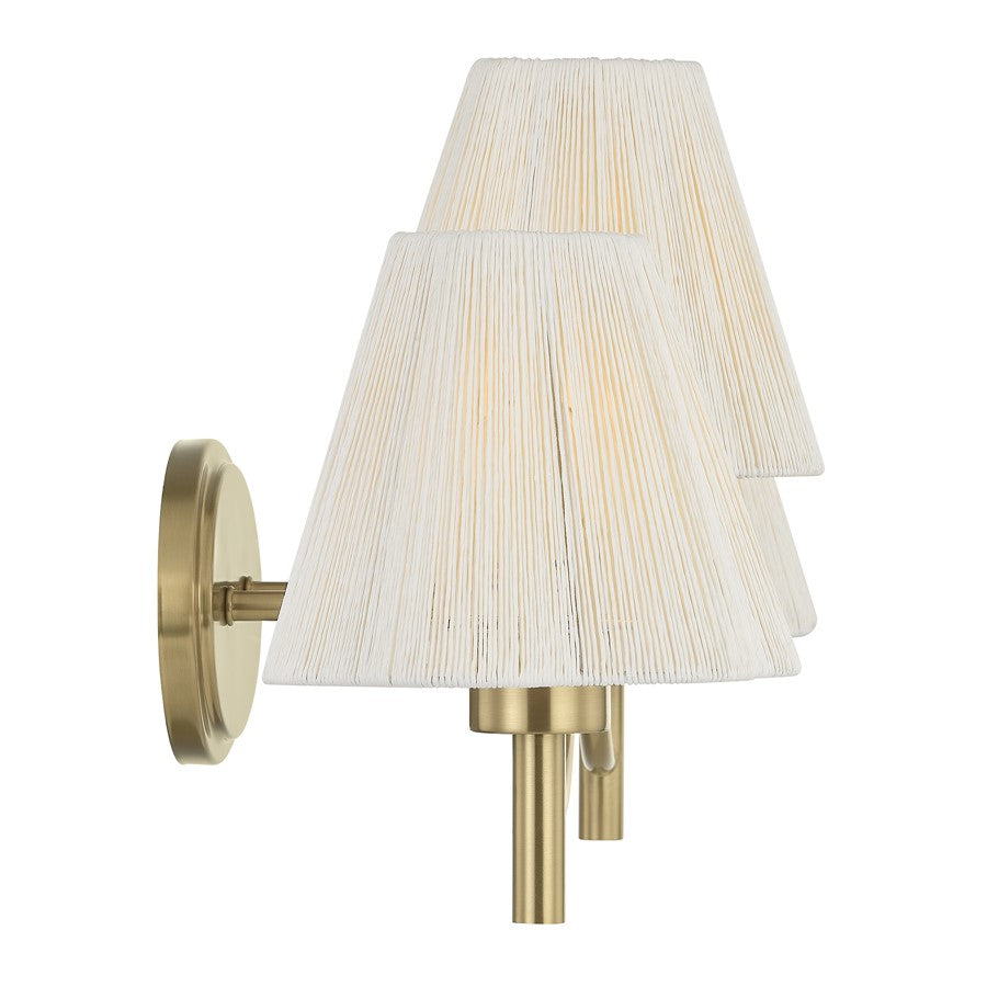 Savoy House Rosa 3 Lt Bath Sconce, Noble Brass
