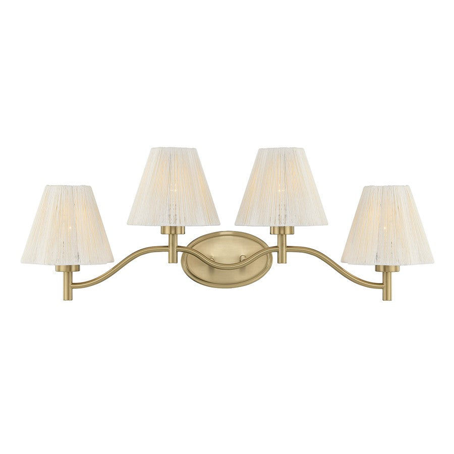 Savoy House Rosa 4 Lt Bath Sconce, Noble Brass