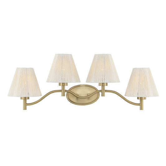 Savoy House Rosa 4 Lt Bath Sconce, Noble Brass