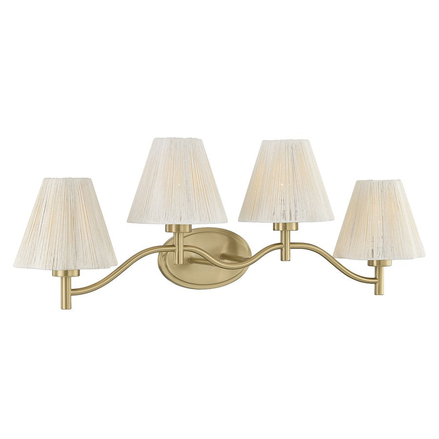 Savoy House Rosa 4 Lt Bath Sconce, Noble Brass