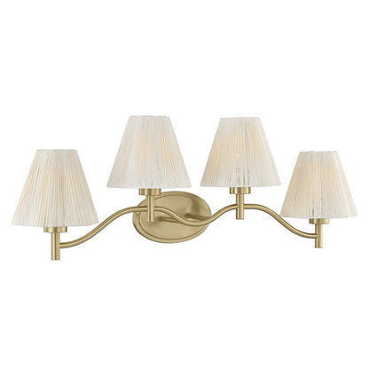 Savoy House Rosa 4 Lt Bath Sconce, Noble Brass