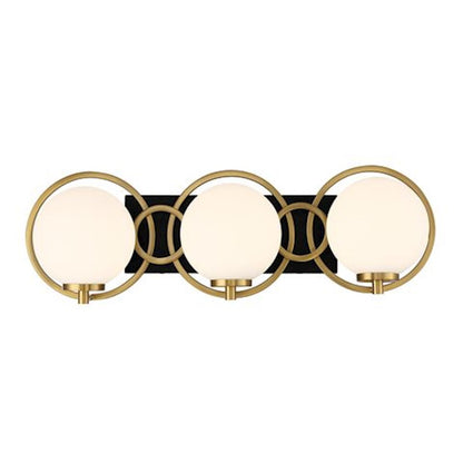 3 Light Bathroom Vanity Light, Black