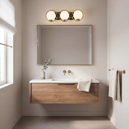 3 Light Bathroom Vanity Light, Black