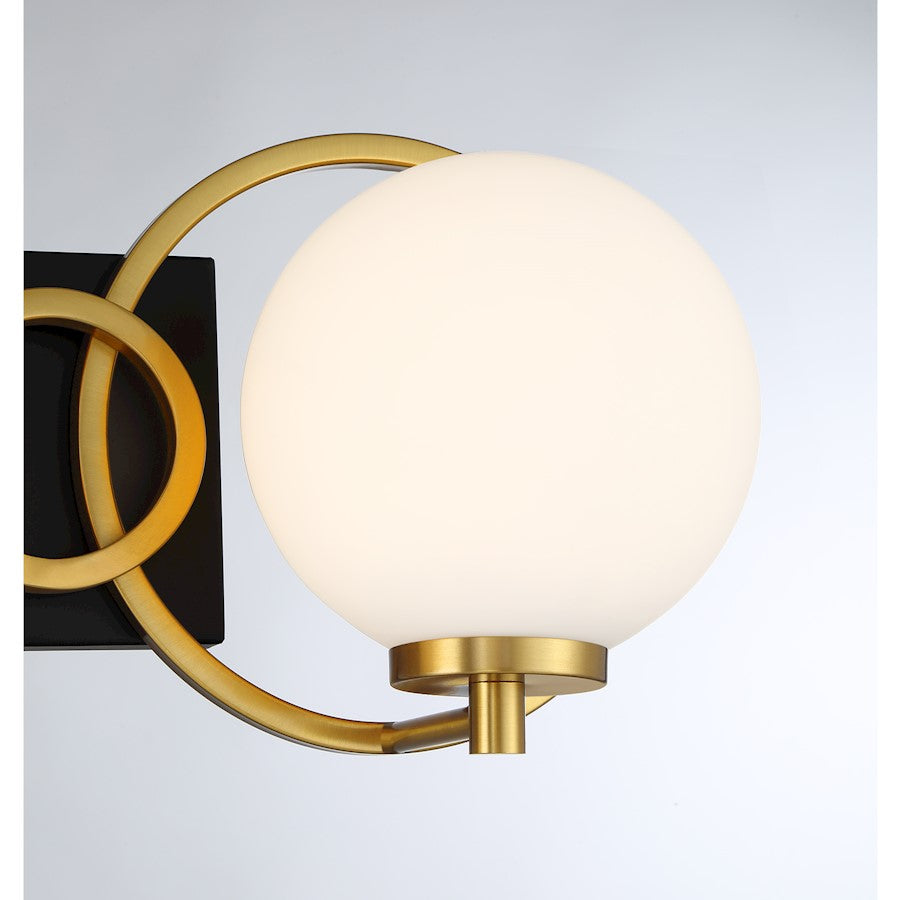 3 Light Bathroom Vanity Light, Black