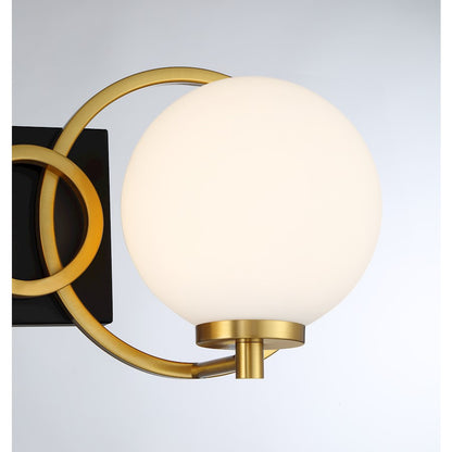 3 Light Bathroom Vanity Light, Black