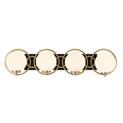 4 Light Bathroom Vanity Light, Black