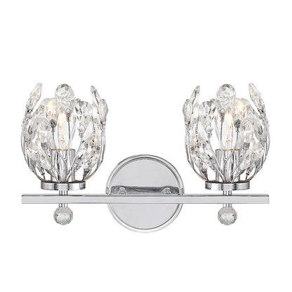 Savoy House Moreno 2-Light Bathroom Vanity Light, Chrome - 8-6601-2-11