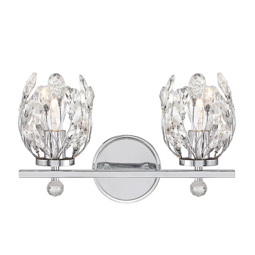 Savoy House Moreno 2-Light Bathroom Vanity Light, Chrome - 8-6601-2-11