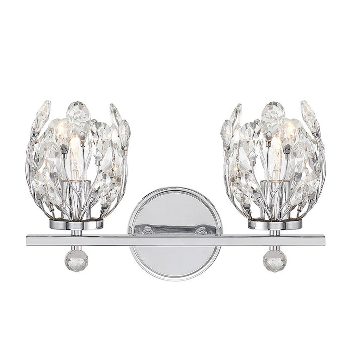 Savoy House Moreno 2-Light Bathroom Vanity Light, Chrome - 8-6601-2-11