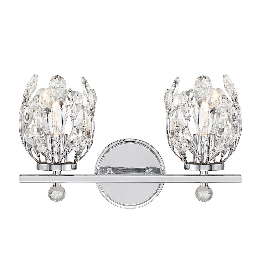 2 Light Bathroom Vanity Light, Chrome