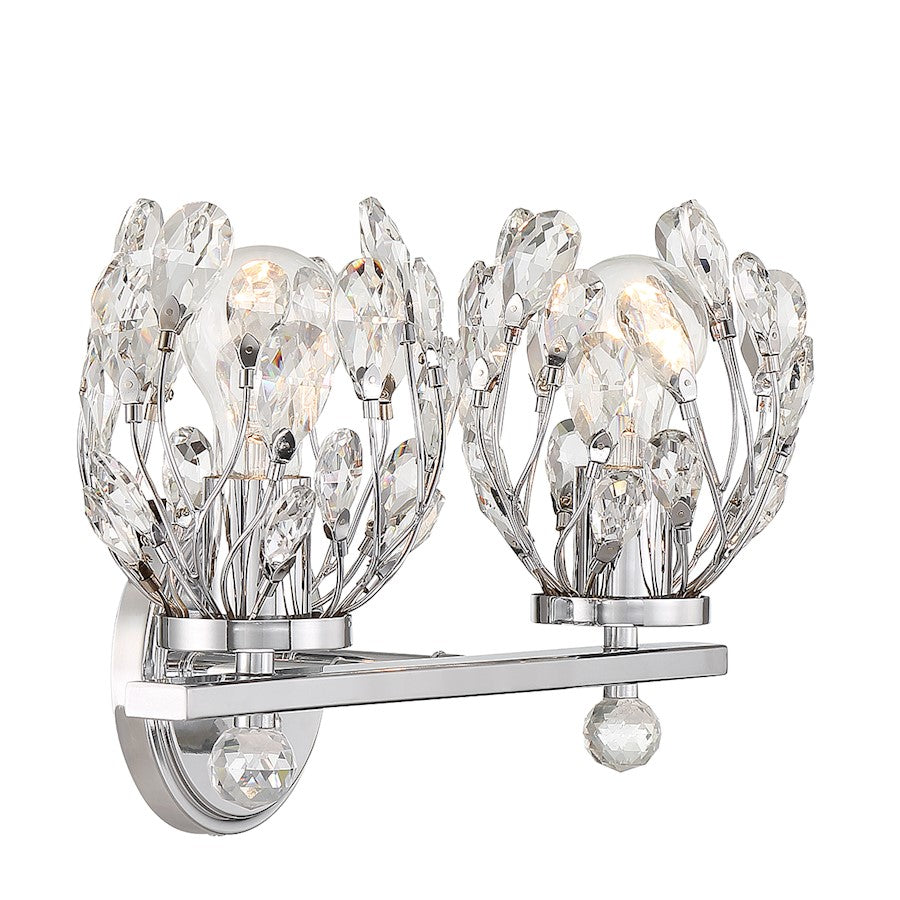 2 Light Bathroom Vanity Light, Chrome