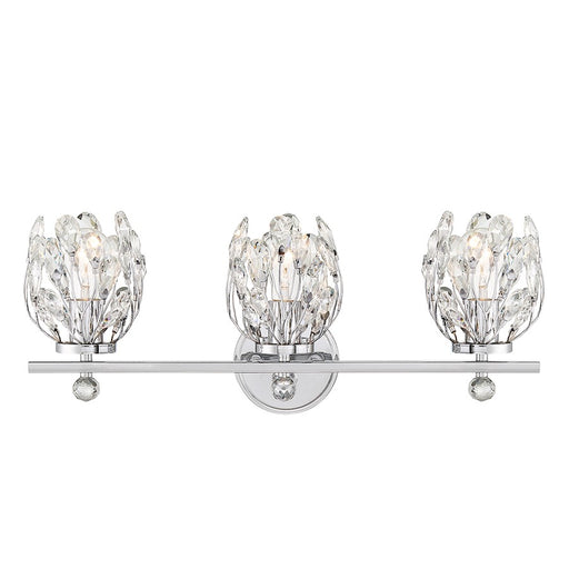 Savoy House Moreno 3-Light Bathroom Vanity Light, Chrome - 8-6601-3-11