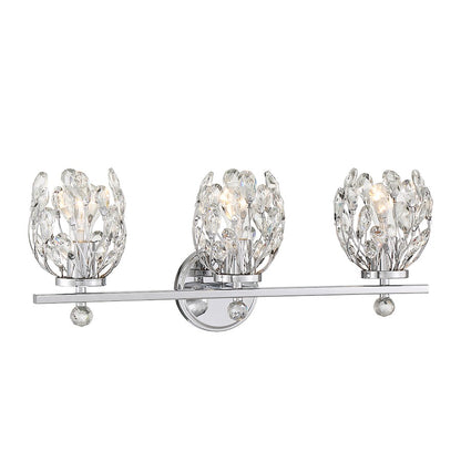 3 Light Bathroom Vanity Light, Chrome