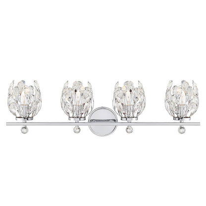 Savoy House Moreno 4-Light Bathroom Vanity Light, Chrome - 8-6601-4-11