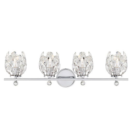 Savoy House Moreno 4-Light Bathroom Vanity Light, Chrome - 8-6601-4-11