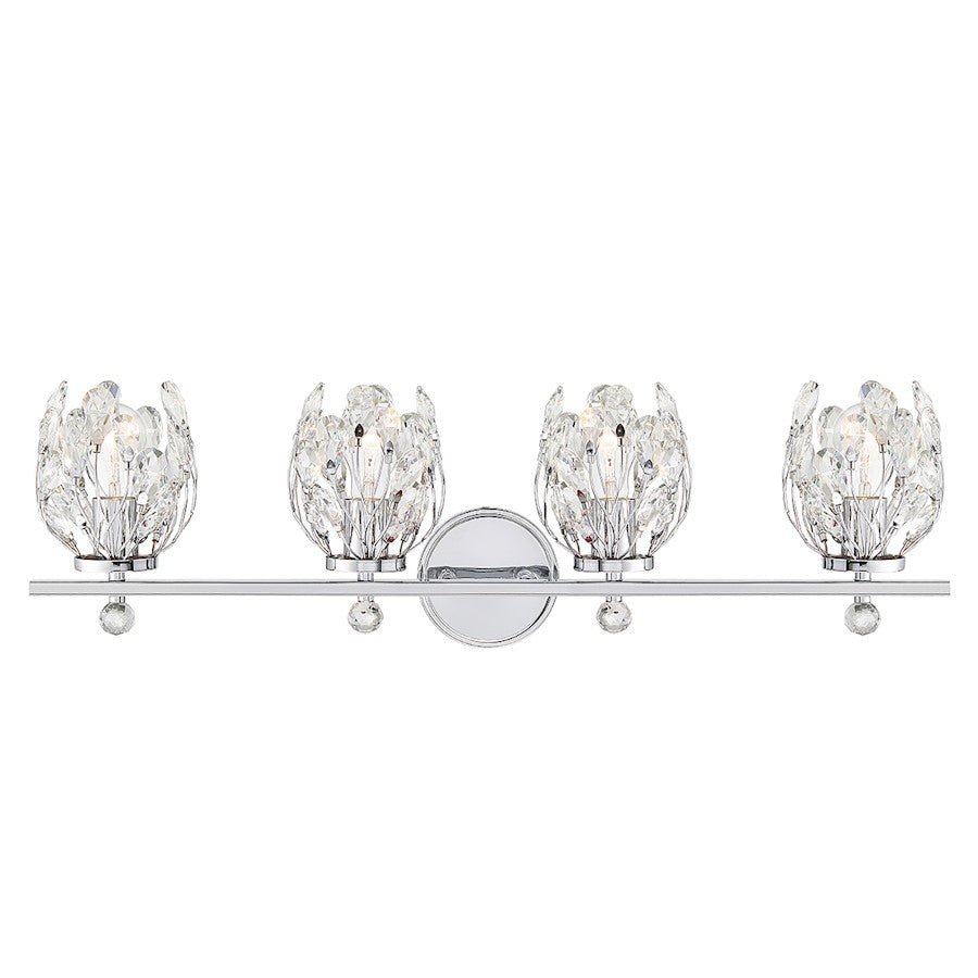4 Light Bathroom Vanity Light, Chrome