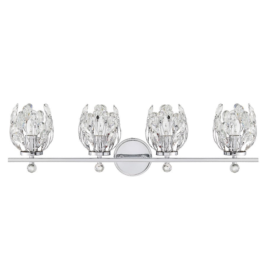 4 Light Bathroom Vanity Light, Chrome