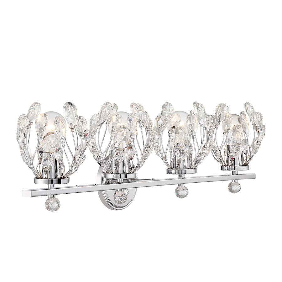 4 Light Bathroom Vanity Light, Chrome