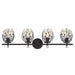 Savoy House Moreno 4-Light Bathroom Vanity Light, Matte Black - 8-6601-4-BK