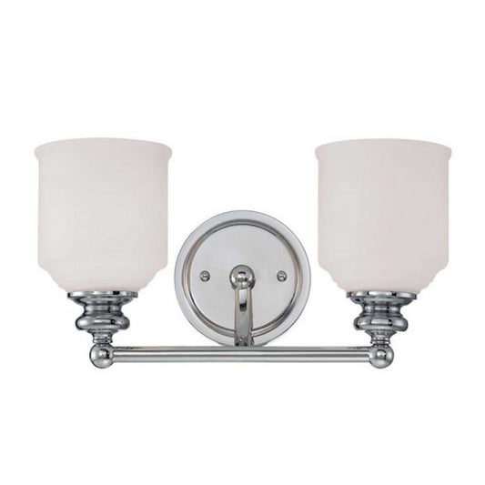 Savoy House Melrose 2-Light Bathroom Vanity Light, Polished Chrome - 8-6836-2-11