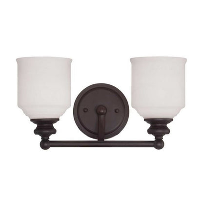 Savoy House Melrose 2-Light Bathroom Vanity Light, English Bronze - 8-6836-2-13