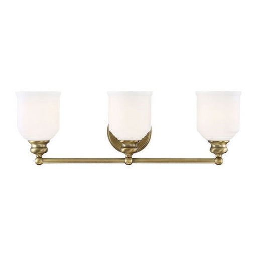 Savoy House Melrose 3-Light Bathroom Vanity Light, Warm Brass - 8-6836-3-322