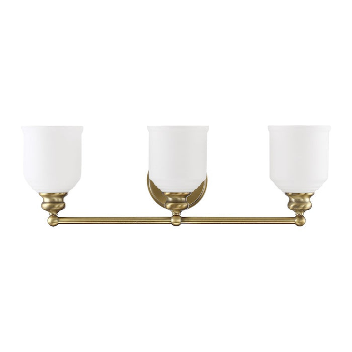 Savoy House Melrose 3-Light Bathroom Vanity Light, Warm Brass