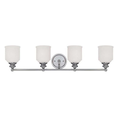 4 Light Bathroom Vanity Light, Polished Chrome