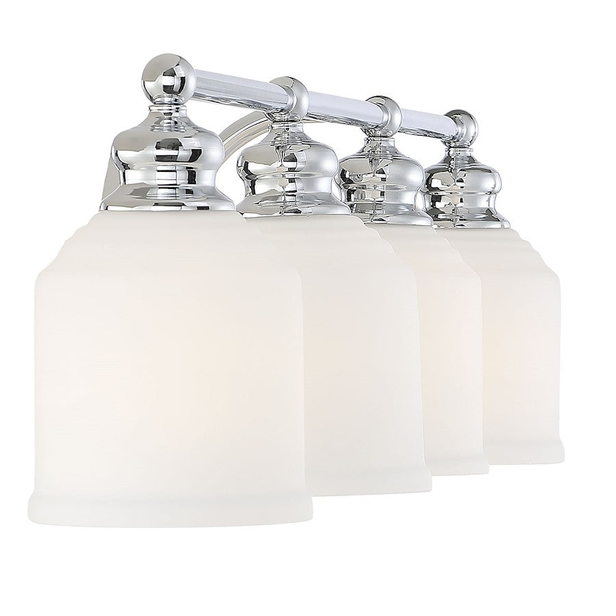 4 Light Bathroom Vanity Light, Polished Chrome