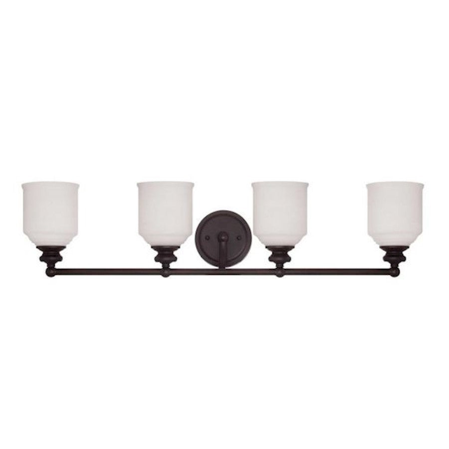 Savoy House Melrose 4-Light Bathroom Vanity Light, English Bronze - 8-6836-4-13