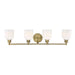 Savoy House Melrose 4-Light Bathroom Vanity Light, Warm Brass - 8-6836-4-322