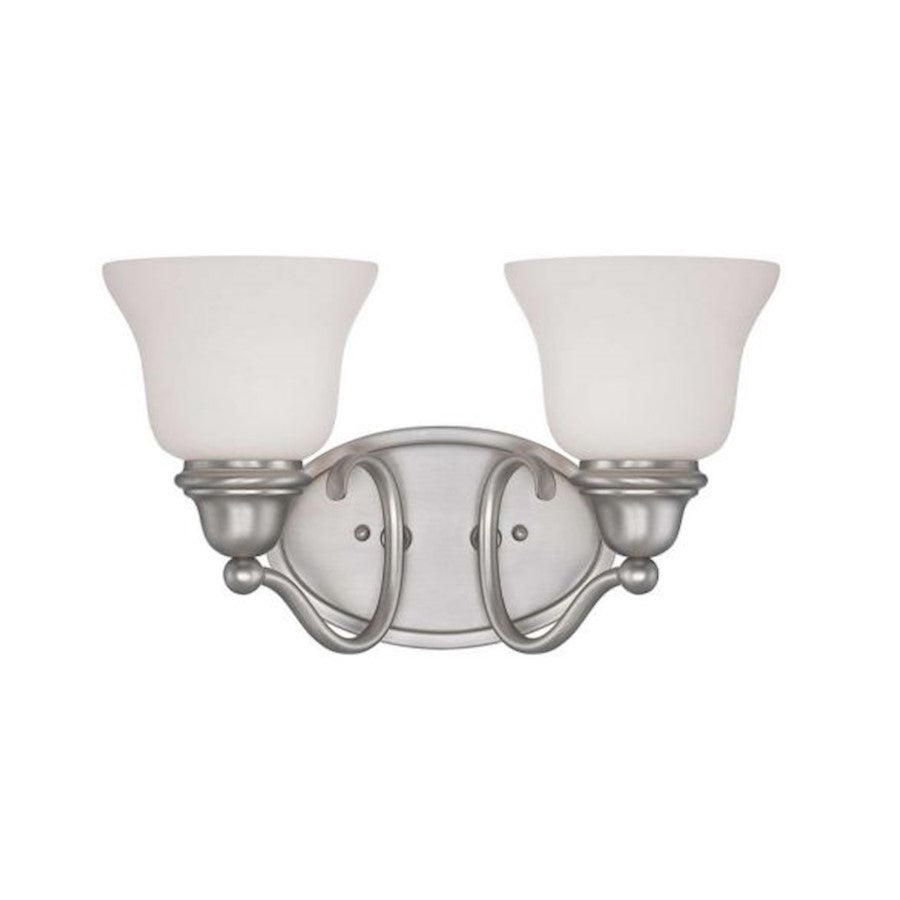 2 Light Bathroom Vanity Light, Pewter