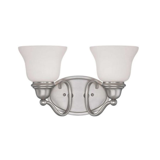 2 Light Bathroom Vanity Light, Pewter