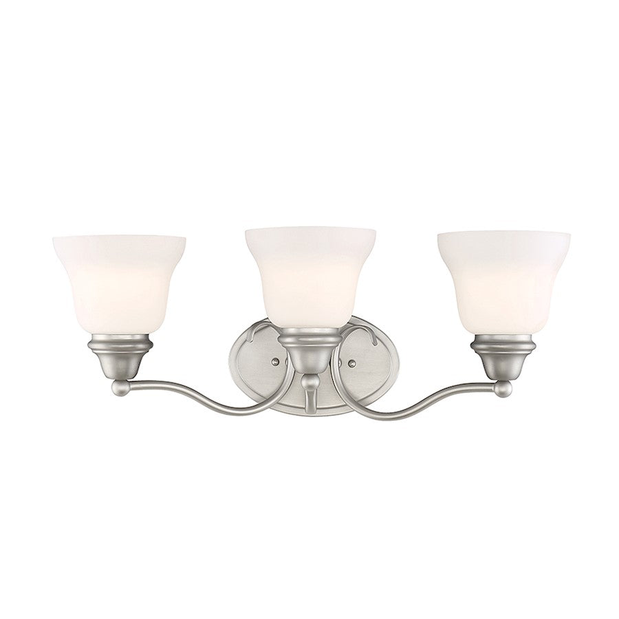 3 Light Bathroom Vanity Light, Pewter