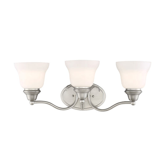 3 Light Bathroom Vanity Light, Pewter